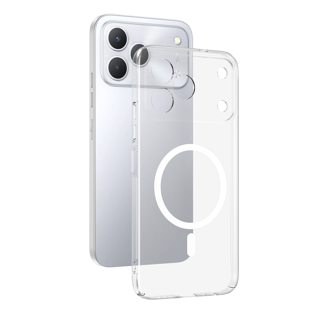 Tecno Spark 50 4G Uyumlu Zore London M-Safe Şeffaf Sert PC Kılıf