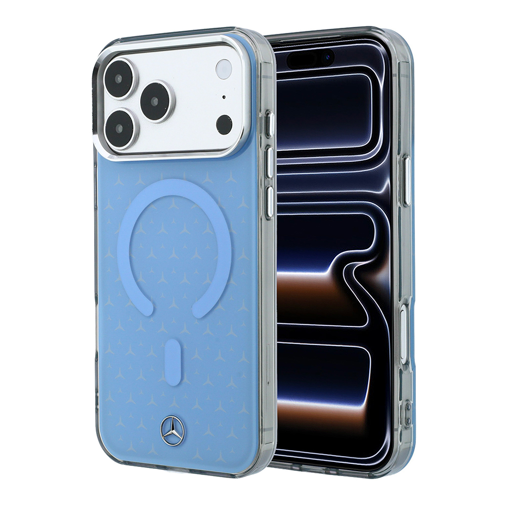 Apple iPhone 18 Pro Max Uyumlu Kılıf Mercedes Benz Orjinal Lisanslı M-safe Şarj Özellikli Çift Katmanlı Yıldız Desenli Sert PC Kapak