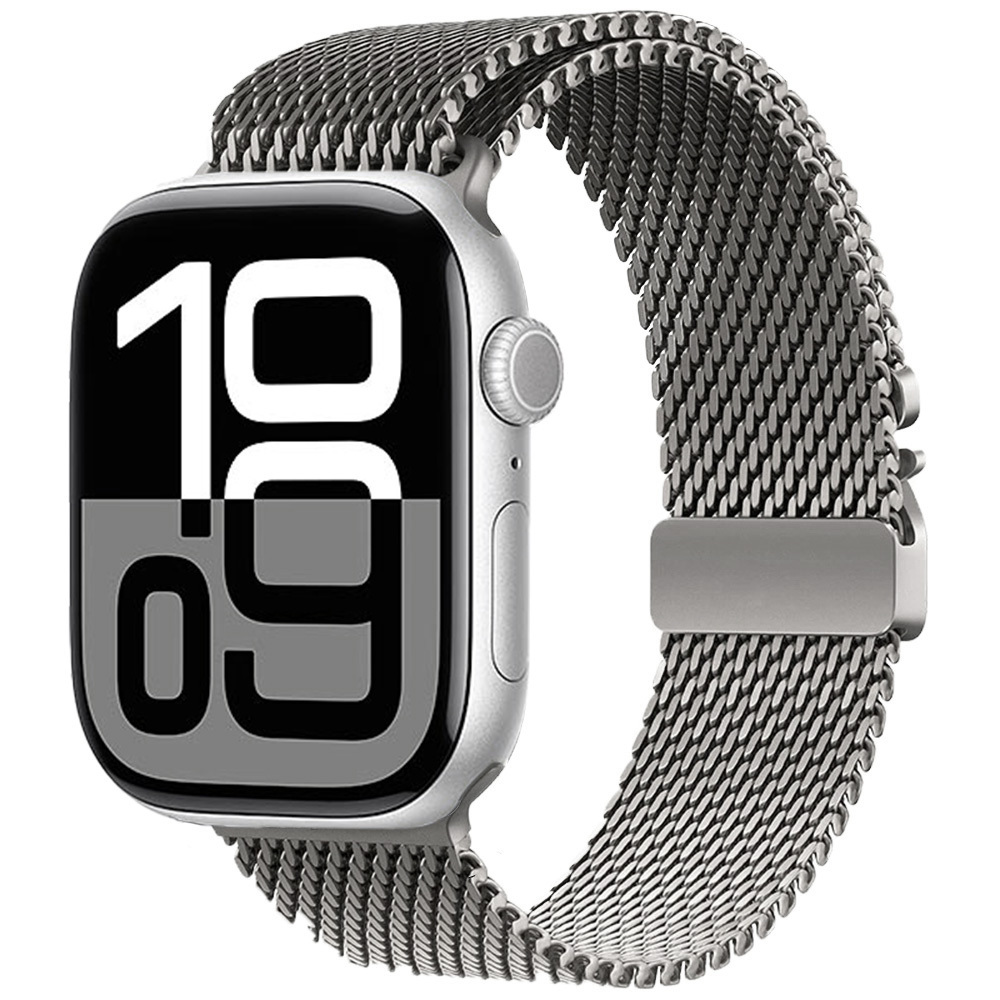 Apple Watch 10 46mm Uyumlu Zore KRD-121 Metal Hasır Kordon