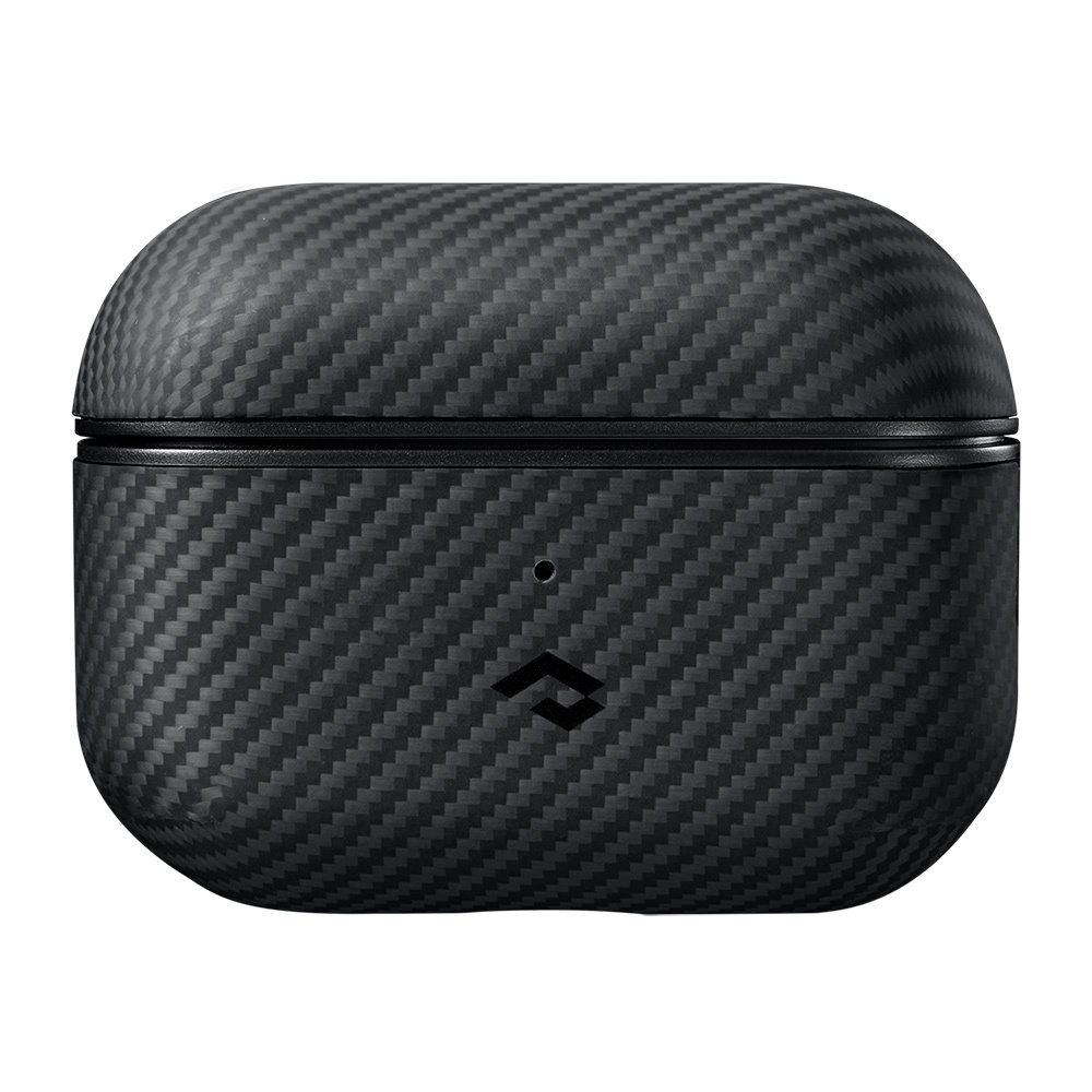 Apple Airpods Pro Uyumlu Kılıf M-safe Şarj Özellikli 600D Aramid Fiber Pitaka Classic Serisi Black-Grey Twill Kılıf