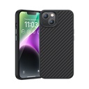 Apple iPhone 14 Plus Uyumlu Kılıf Karbon Fiber M-safe Şarj Özellikli Benks Hybrid ArmorPro 1500D Kevlar Kapak