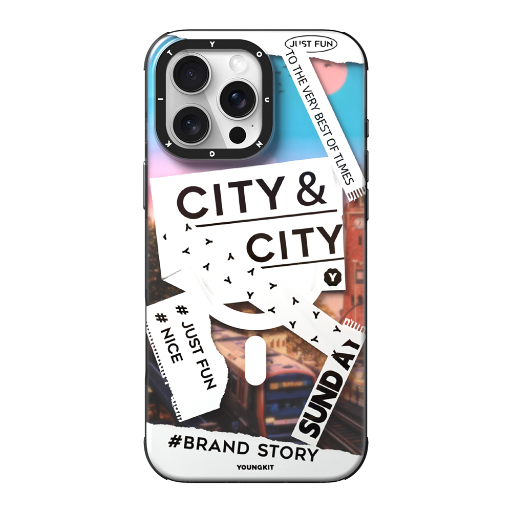 Apple iPhone 15 Pro Uyumlu Kılıf M-safe Şarj Özellikli Youngkit A-City Serisi Kapak