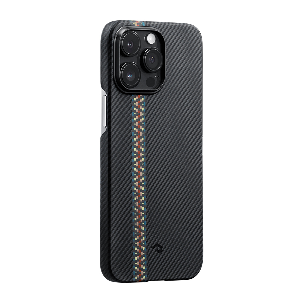 Apple iPhone 14 Pro Uyumlu Kılıf M-safe Şarj Özellikli 600D Aramid Fiber Pitaka Tactile Woven Orchestra Serisi Rhapsody Kapak