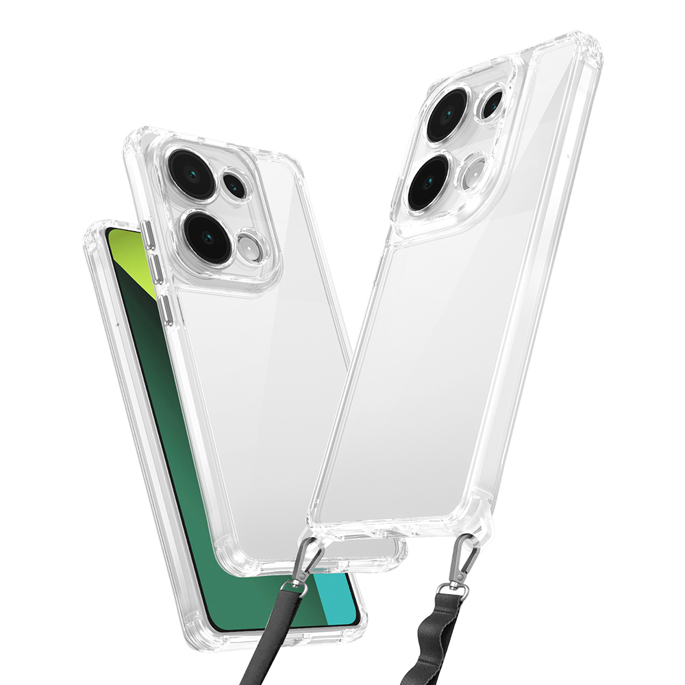 Xiaomi Redmi Note 13 Pro 4G Uyumlu Kılıf Airbagli Takılabilir Askı Aparatlı Zore Snap Silikon Kapak