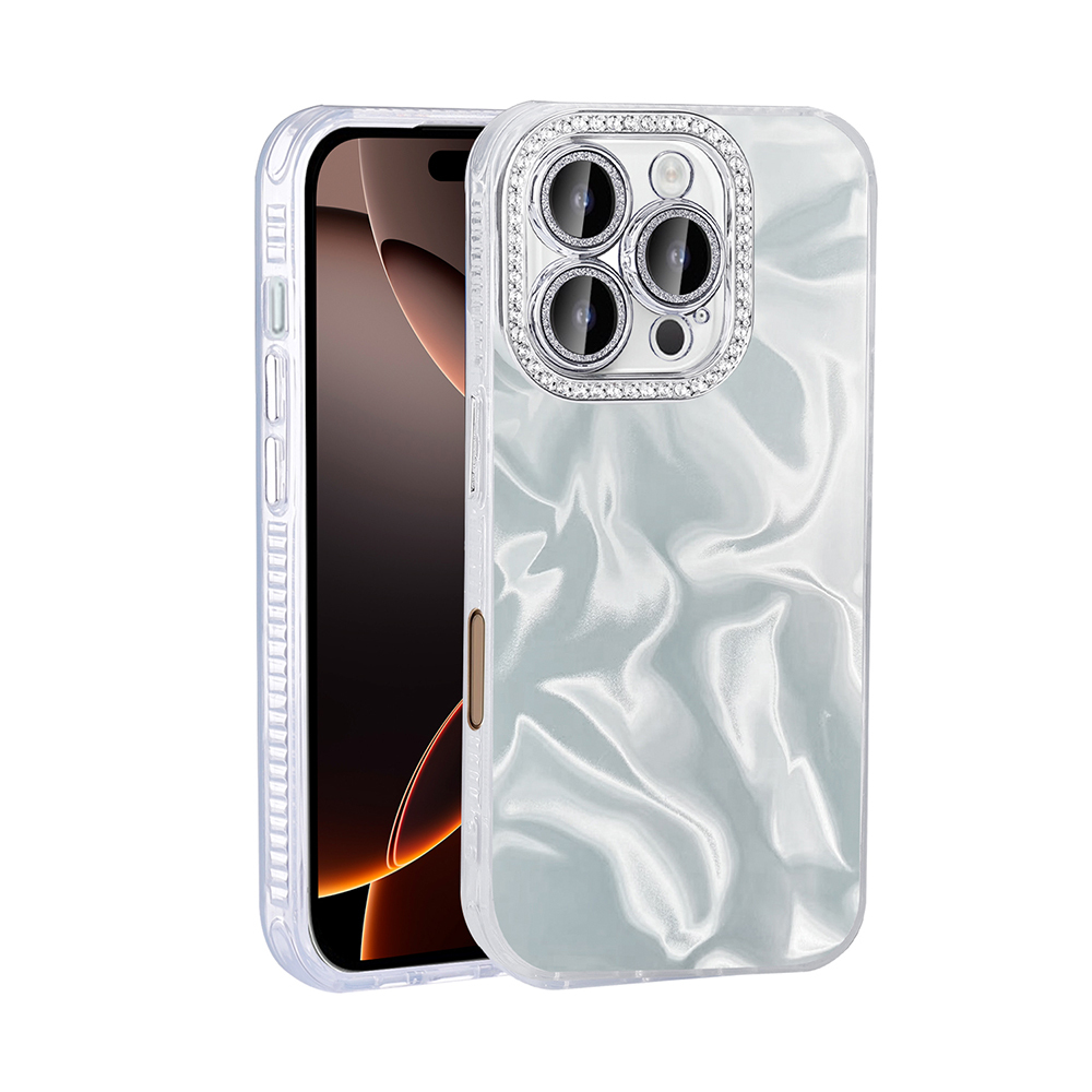 Apple iPhone 16 Pro Uyumlu Kılıf Airbagli Parlak Taş Detay Tasarımlı Zore Esila Kapak