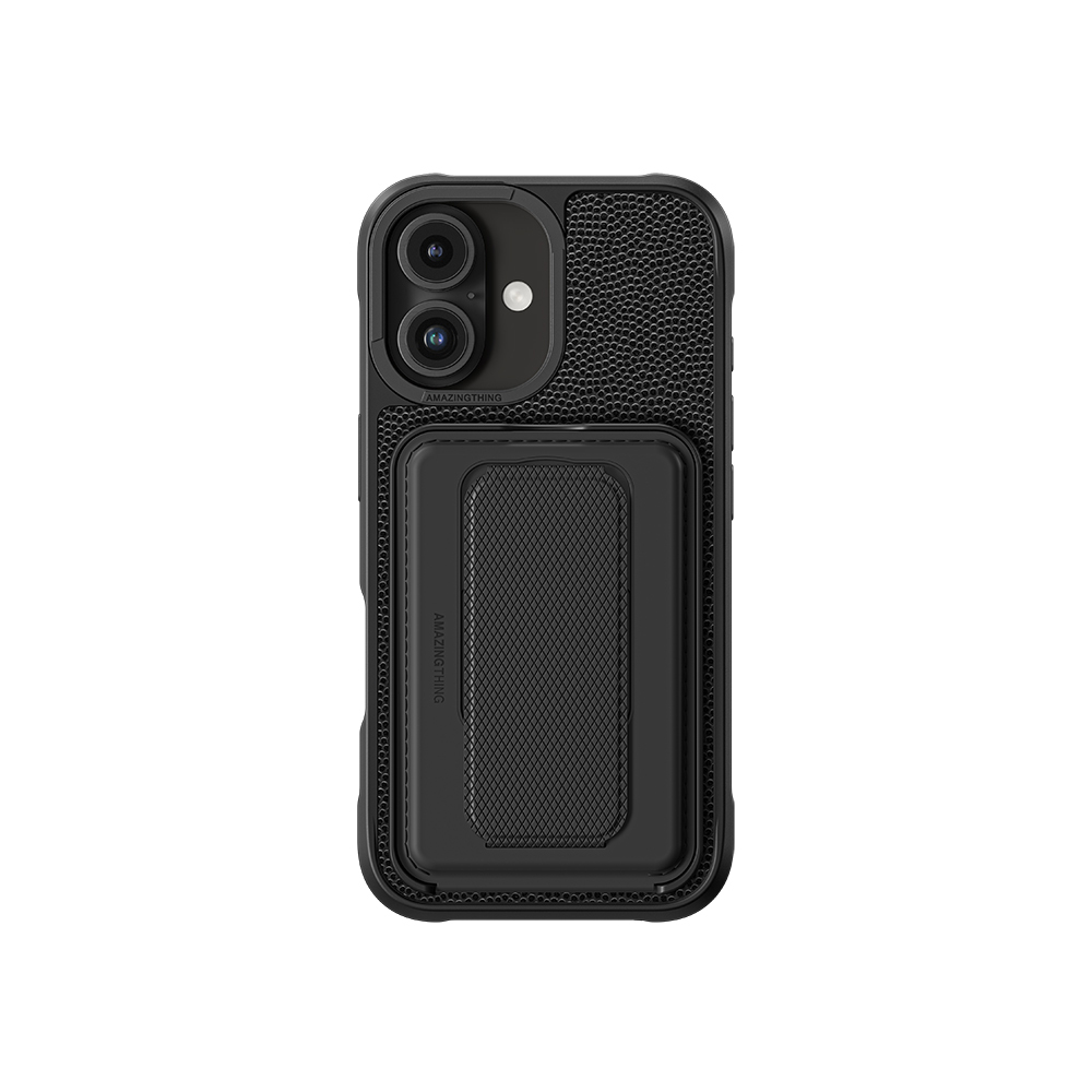 Apple iPhone 16 Uyumlu Kılıf M-safe Şarj Özellikli Standlı Kartlıklı Set Amazingthing Glamour Luxe Serisi Kapak