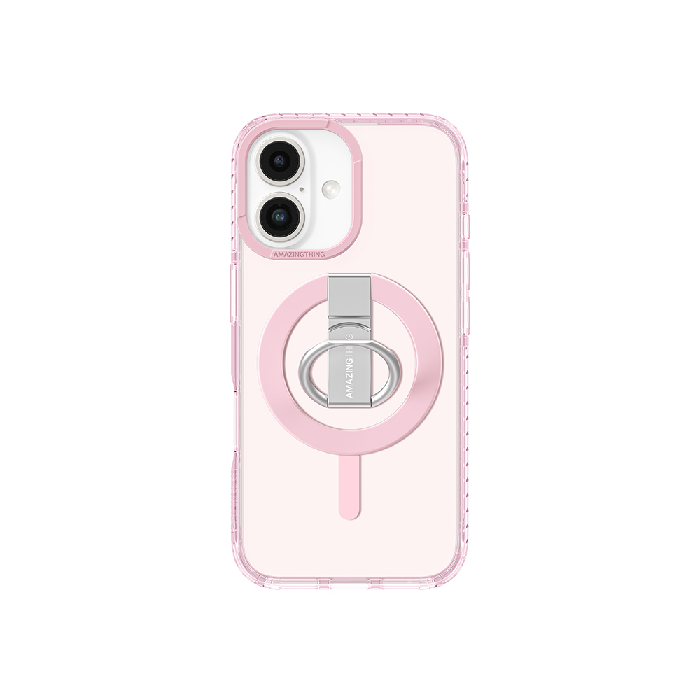 Apple iPhone 16 Uyumlu Kılıf M-safe Şarj Özellikli Yüzük Standlı Amazingthing Titan Pro Serisi Kapak
