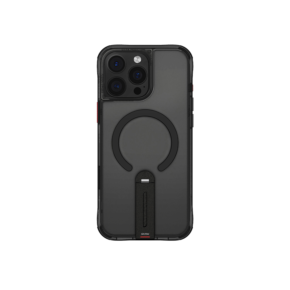 Apple iPhone 16 Pro Uyumlu Kılıf M-safe Şarj Özellikli 360 Derece Dönebilen Standlı Skinarma Helix Kapak