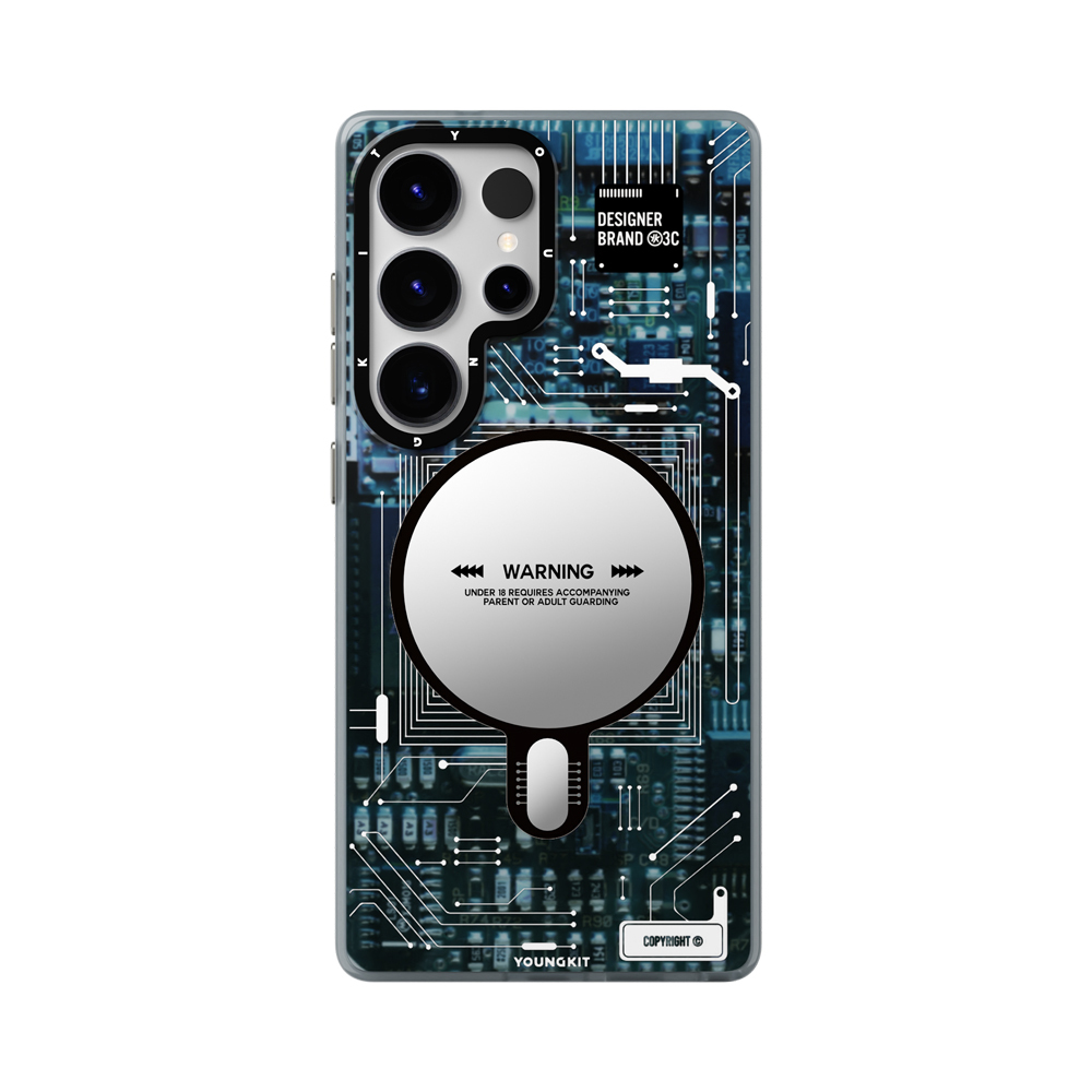 Samsung Galaxy S25 Ultra Uyumlu Kılıf M-safe Şarj Özellikli YoungKit Technology Serisi Kapak