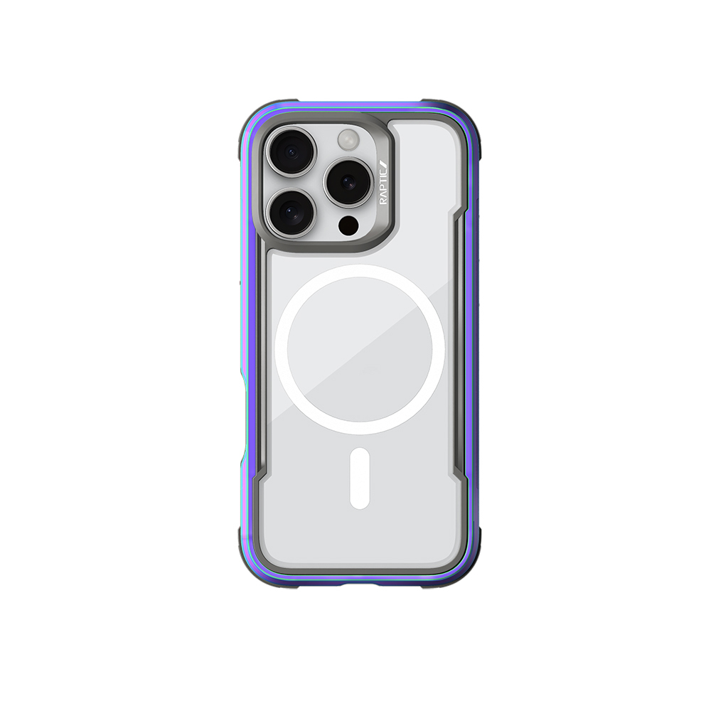 Apple iPhone 16 Pro Uyumlu Kılıf M-safe Şarj Özellikli Airbagli Raptic Shield Serisi Şeffaf Arka Yüzey Kapak