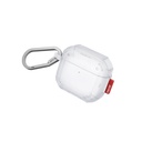 Apple Airpods 4 Uyumlu Kılıf Airbagli Yivli Köşe Tasarımlı 360 Derece Tam Koruma Skinarma Mecha CE Kılıf