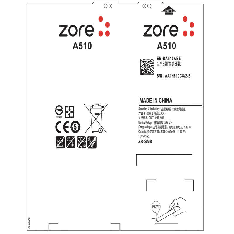 [RNZ-T7219] Samsung Galaxy A5 2016 Uyumlu Zore Quality Batarya