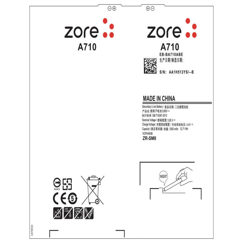 [RNZ-T7220] Samsung Galaxy A7 2016 Uyumlu Zore Quality Batarya