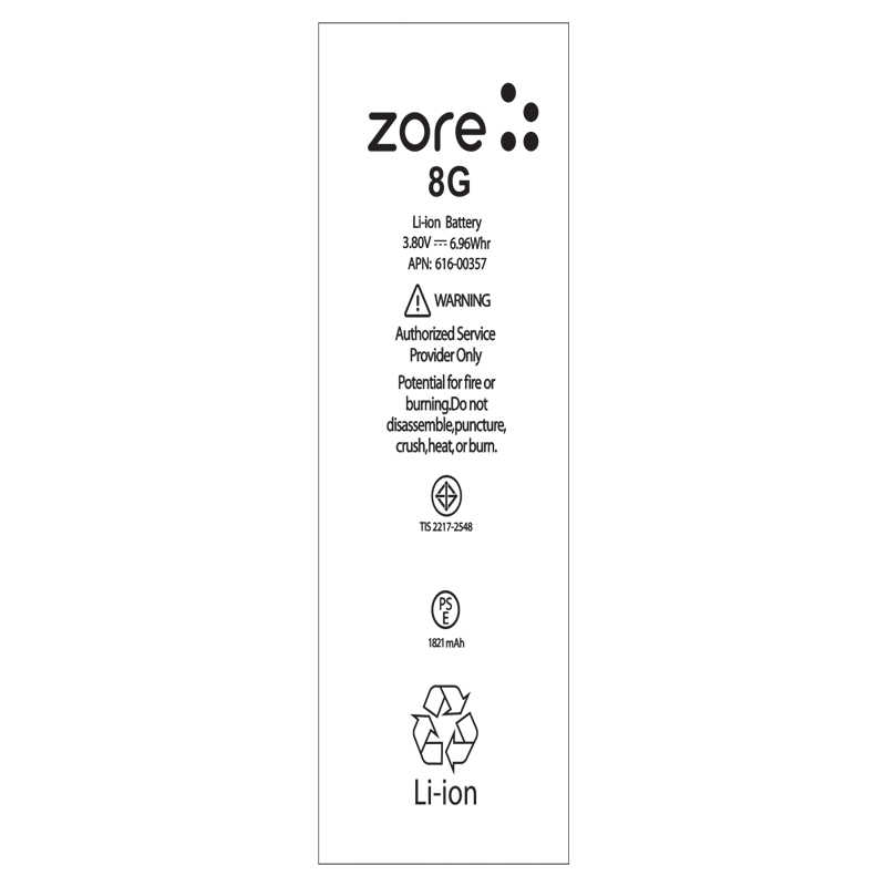 [RNZ-T7287] Apple iPhone 8 Uyumlu Zore Tam Orjinal Batarya