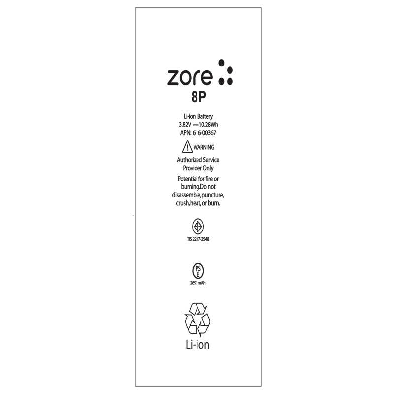 [RNZ-T7288] Apple iPhone 8 Plus Uyumlu Zore Tam Orjinal Batarya