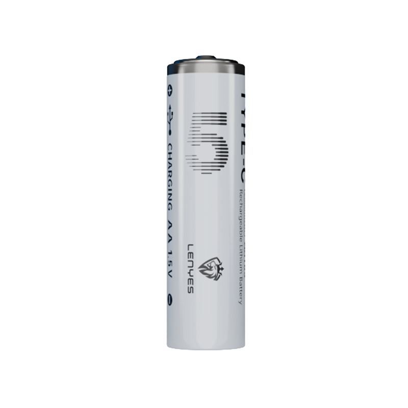 Lenyes AA105 Type-C Şarj Portlu Şarj Edilebilir AA Lityum-ion Pil 2800mWh 1.5V 2 Adet