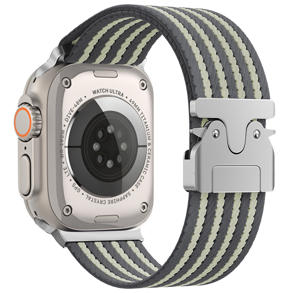 Apple Watch 49mm Uyumlu Zore KRD-133 Naylon Kumaş Hasır Örgülü Kordon