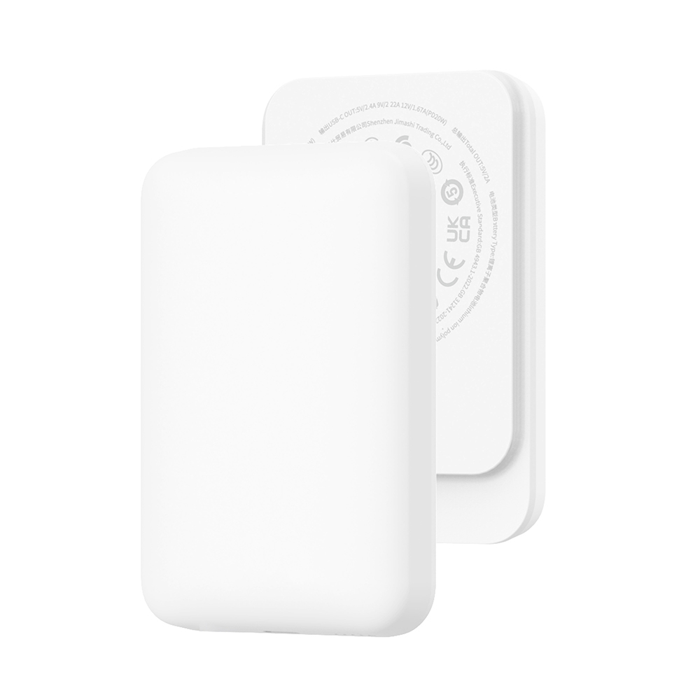 Wiwu Wi-P037 Qi Şarj Teknolojili LED Işık Göstergeli M-safe Kablosuz Powerbank 5000mAh 15W