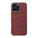 Apple iPhone 16 Pro Uyumlu Kılıf M-safe Şarj Özellikli Aramid Fiber Pitaka Tactile Woven Monogram Serisi Kapak