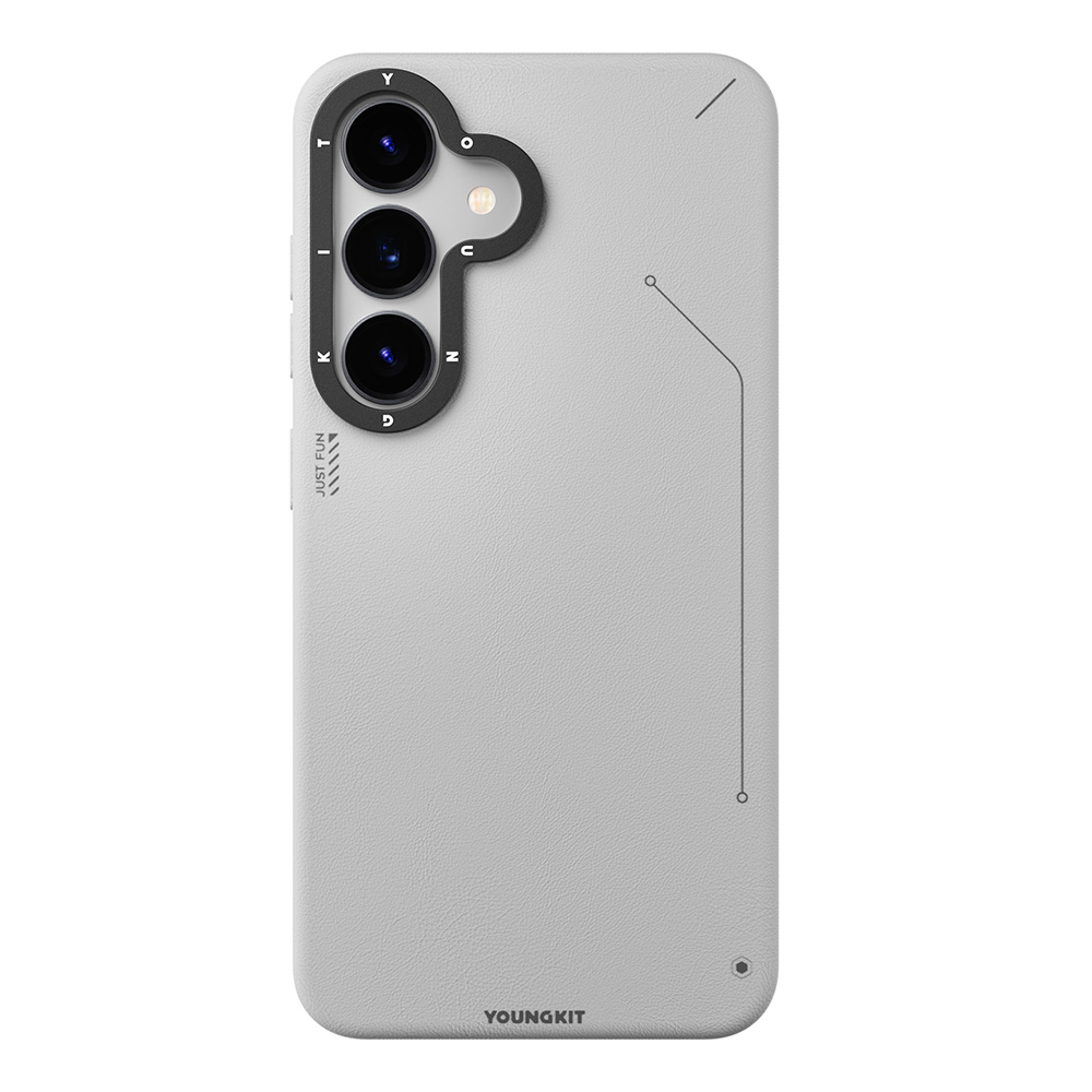 Samsung Galaxy S25 Uyumlu Kılıf M-safe Şarj Özellikli Basit Mat Deri Desenli Youngkit Tech Fashion Serisi Kapak