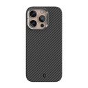 Apple iPhone 16 Pro Uyumlu Kılıf Wiwu DCC-206 M-safe Şarj Özellikli Kamera Standlı Aramid Fiber Tasarım Kevlar Kapak