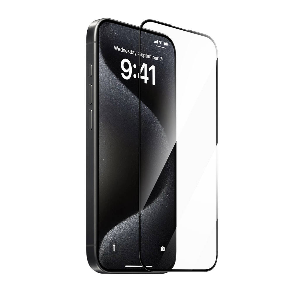 Apple iPhone 16E Uyumlu Wiwu GT-008 Polimer Oleofobik Kaplama Şeffaf Pürüzsüz Temperli Cam Ekran Koruyucu 10'lu Paket