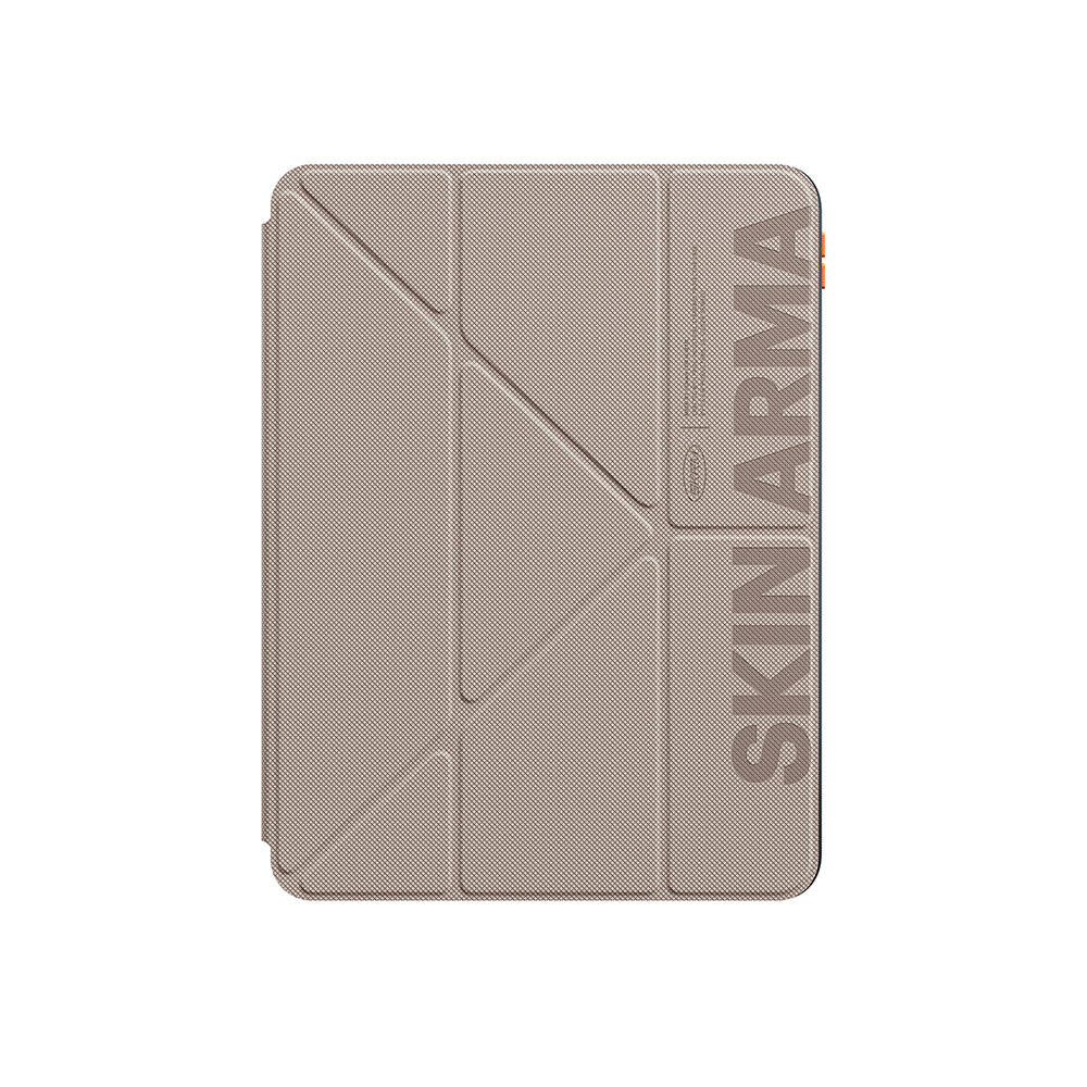 Apple iPad Air 11 2025 M3 Uyumlu Kılıf SkinArma Kabartma Baskı Tasarımlı 360 Tam Koruma Arkası Şeffaf Standlı Gamma Kılıf