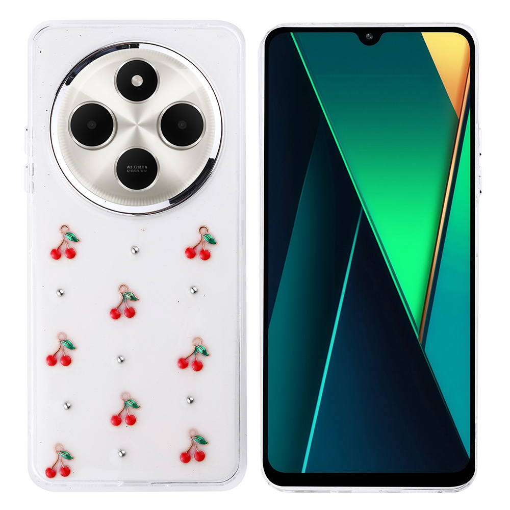 Xiaomi Redmi 14C 4G Uyumlu Kılıf Airbag Tasarımlı Simli Şeffaf Zore Kutup Kapak