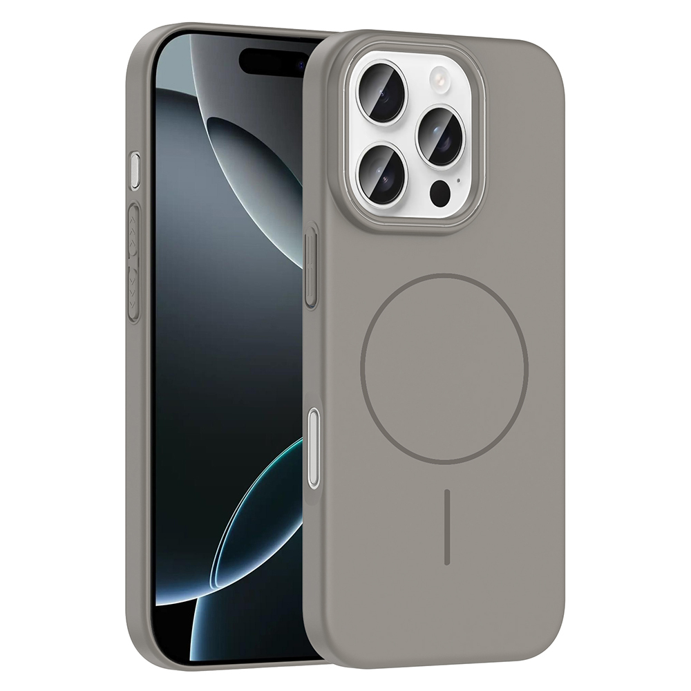 Apple iPhone 16 Pro Uyumlu Kılıf M-safe Şarj Özellikli Zore Ruby Sert Kapak