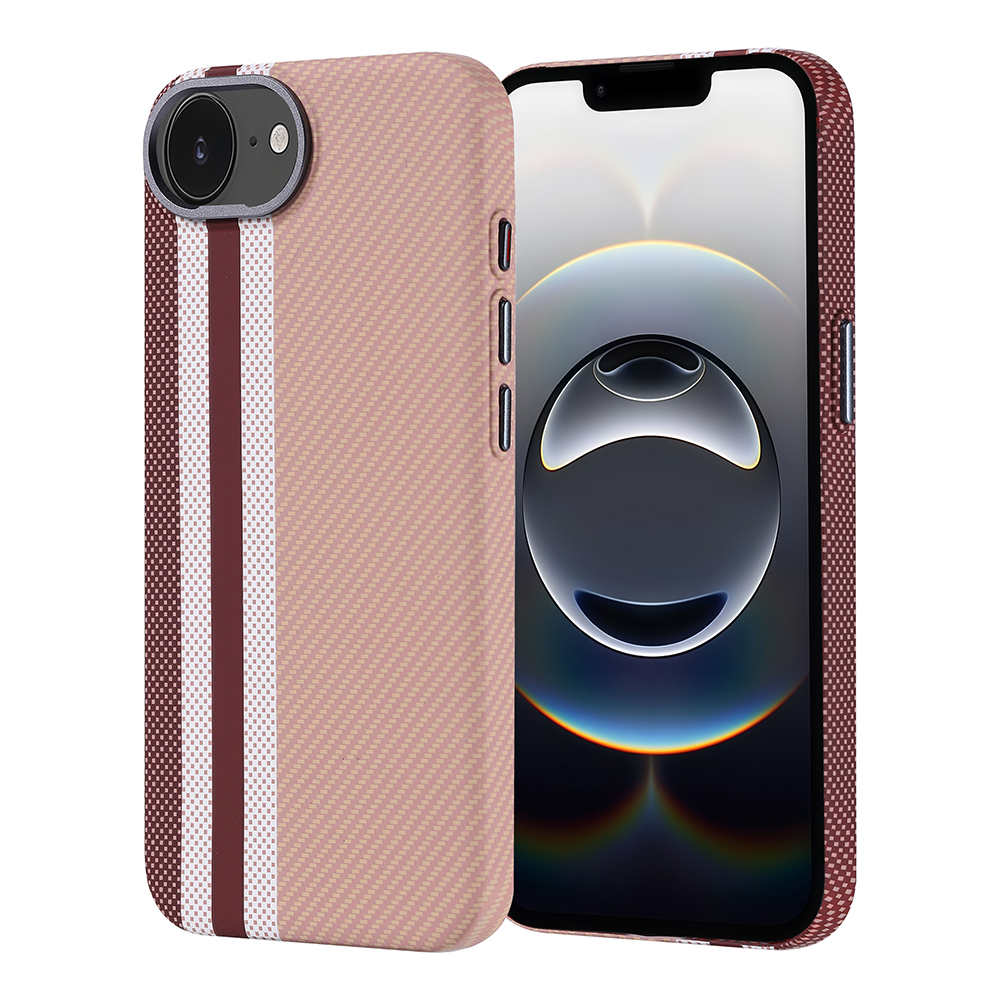 Apple iPhone 16E Uyumlu Kılıf M-safe Şarj Özellikli Karbon Fiber Görünümlü Zore Nekst Kapak