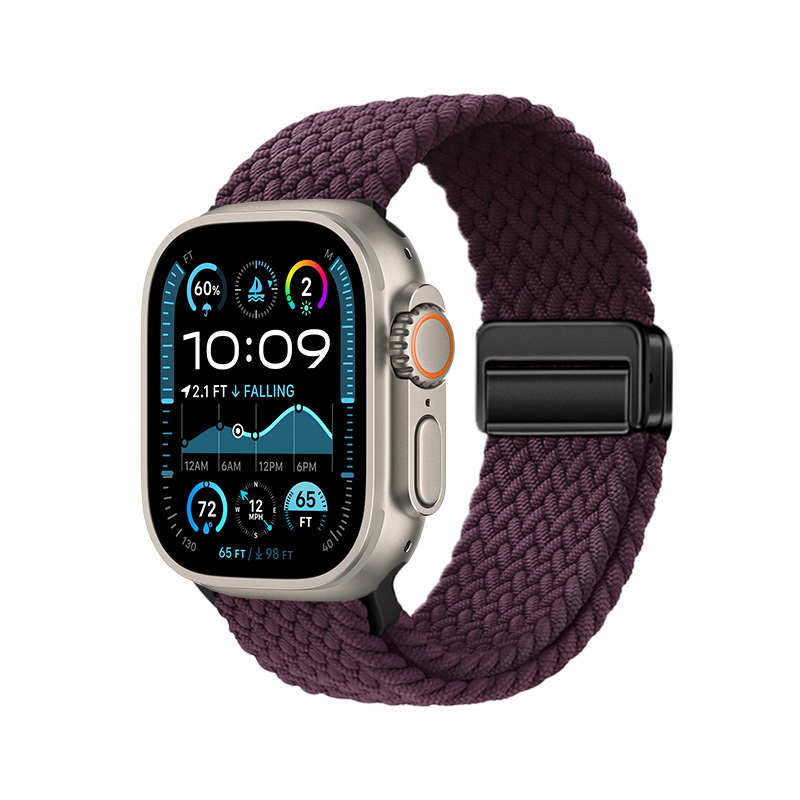 Apple Watch Ultra 49mm Uyumlu Zore KRD-134 Örgü Tasarımlı Hasır Kordon Strap Kayış