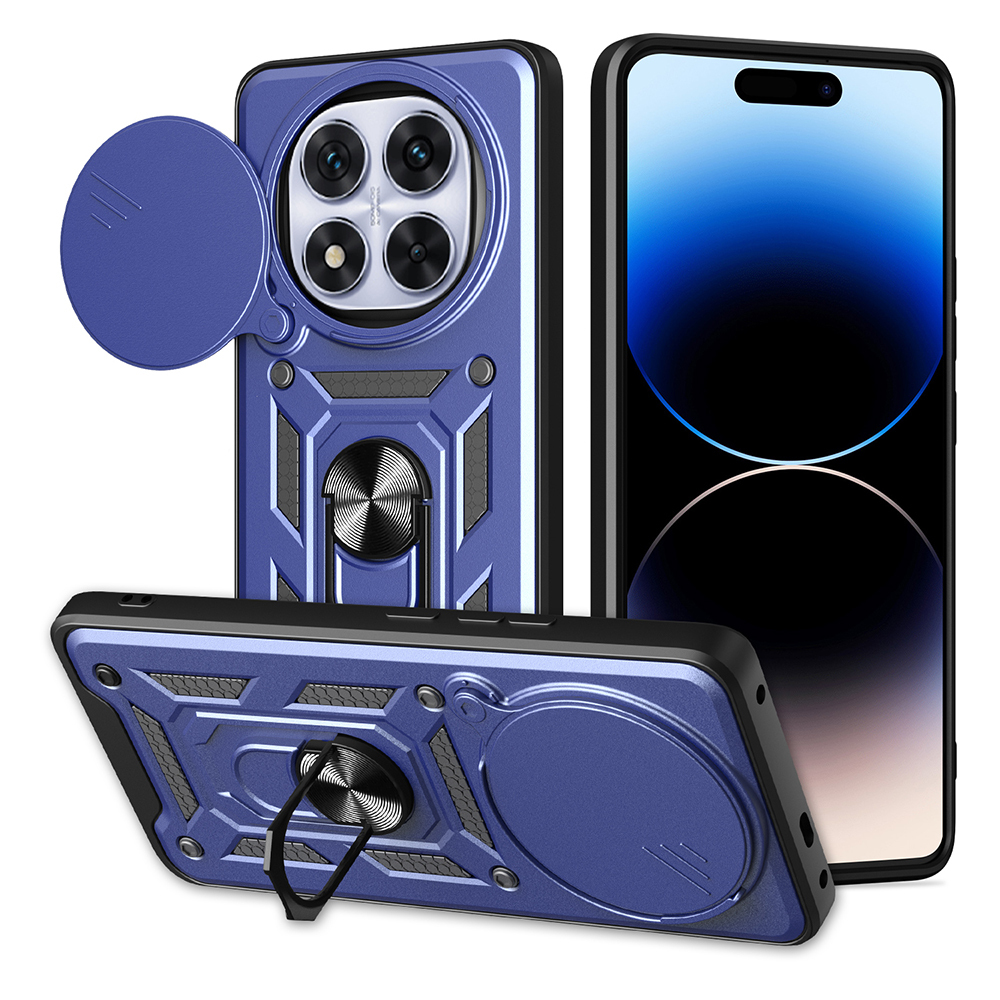 Xiaomi Redmi Note 14 Pro Plus Uyumlu Kılıf Magnetik Standlı Kamera Korumalı Zore Sürgülü Vega Kapak