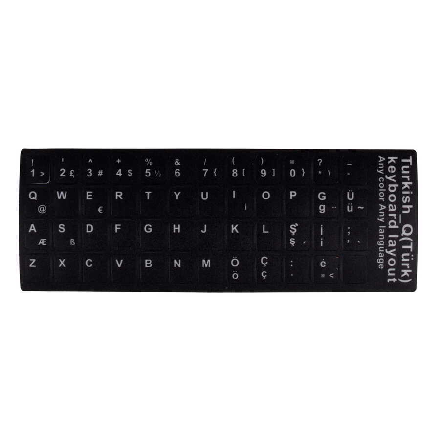 Zore Türkçe Karakter Klavye Tuş Koruyucu Sticker