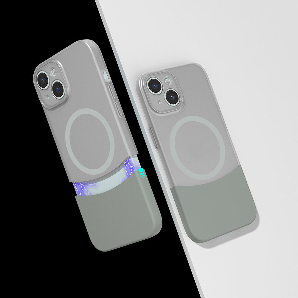 Apple iPhone 15 Uyumlu Kılıf M-Safe Şarj Özellikli Mıknatıslı Zore Duble Kapak