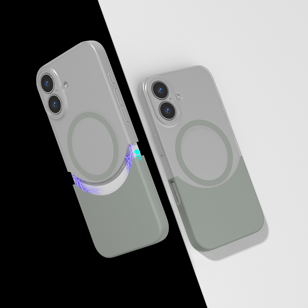 Apple iPhone 16 Uyumlu Kılıf M-Safe Şarj Özellikli Mıknatıslı Zore Duble Kapak