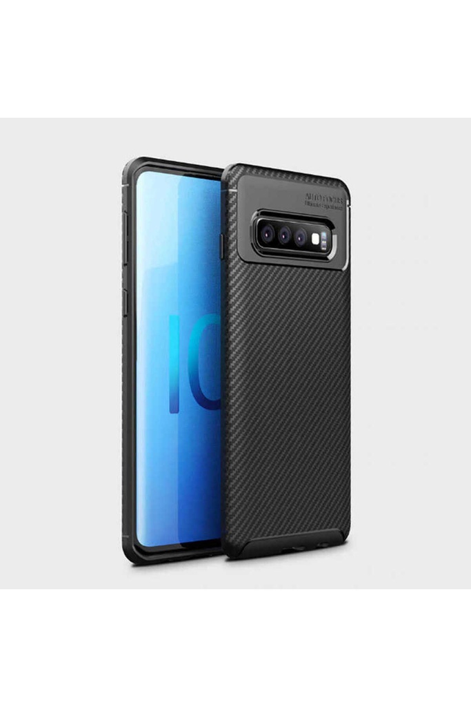 [RNZ-TA21318] Samsung Galaxy S10 Plus Uyumlu Kılıf Zore Negro Silikon Kapak (Siyah)