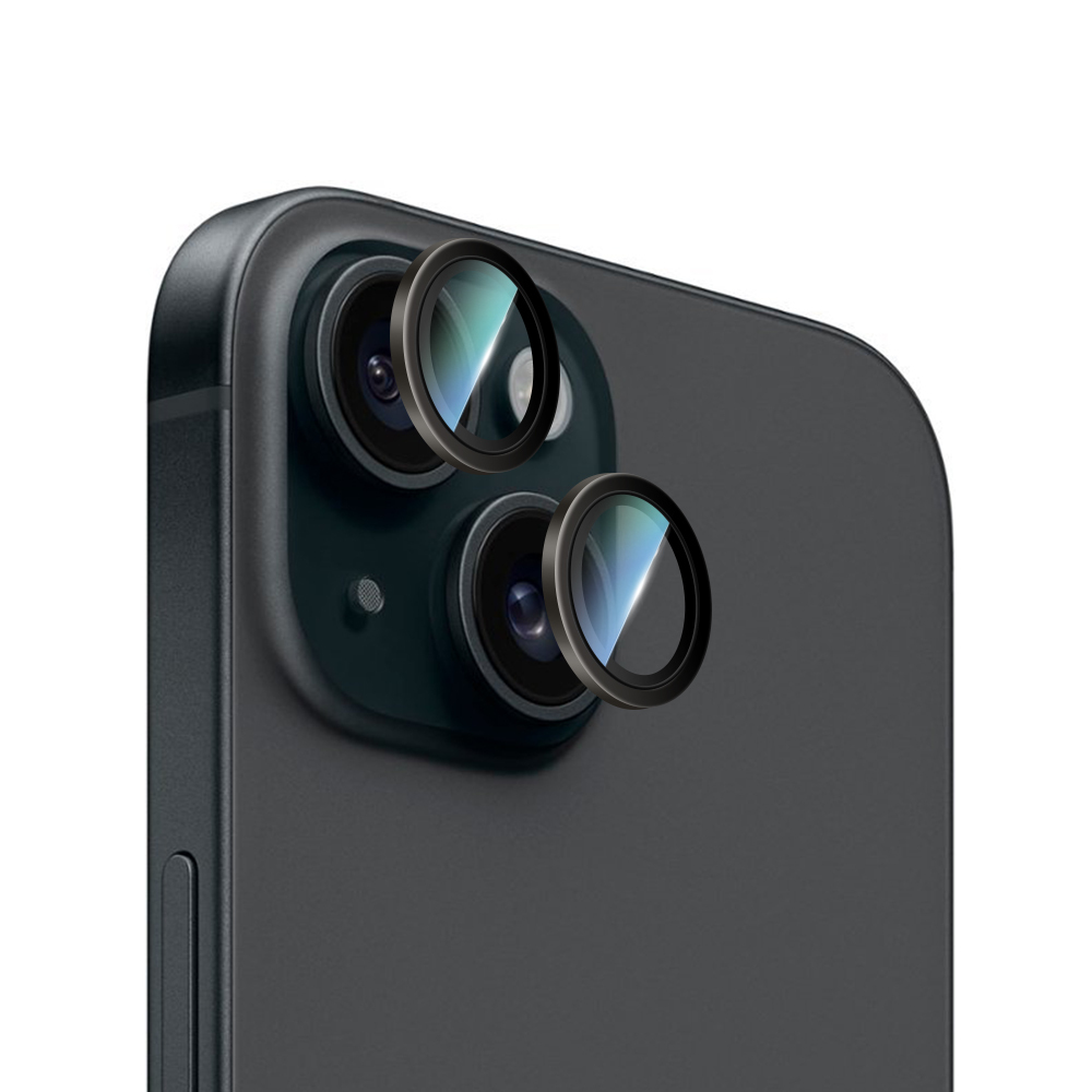 Apple iPhone 15 Uyumlu CaseWorld Alloy Serisi Oleofobik Anti Reflective Kamera Lens Koruyucu