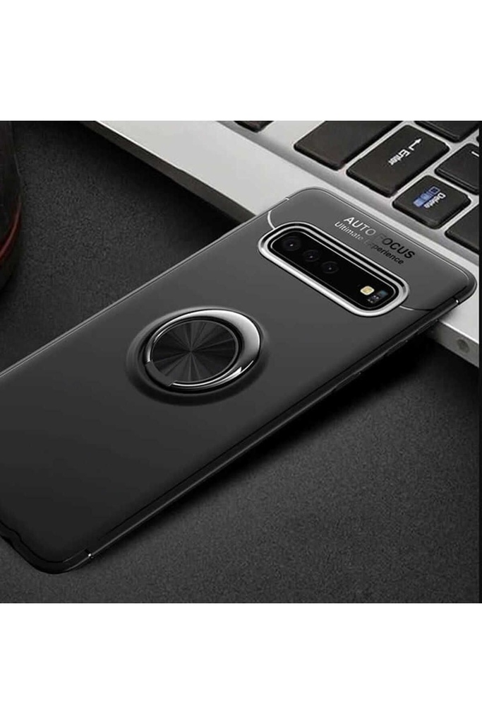 [RNZ-TA21382] Samsung Galaxy S10 Plus Uyumlu Kılıf Zore Ravel Silikon Kapak (Siyah)