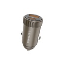 Lenyes CA57 Hızlı Şarj Özellikli Dual Type-C + USB-A Portlu Mini Araç Şarj Aleti 30W