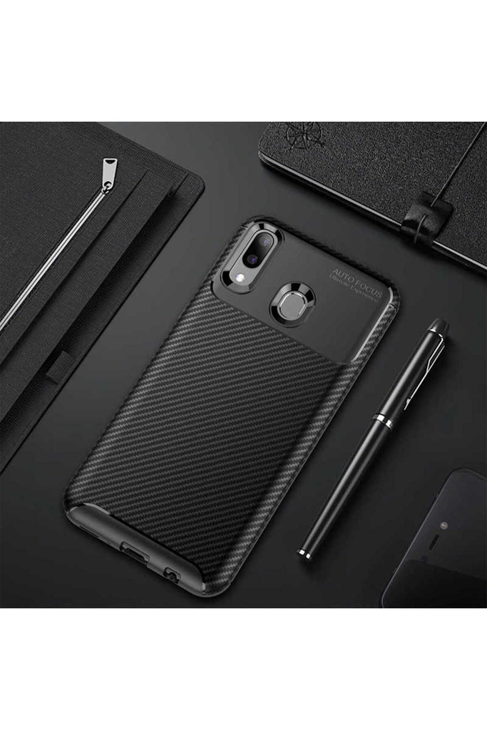 [RNZ-TA21732] Samsung Galaxy M20 Uyumlu Kılıf Zore Negro Silikon Kapak (Siyah)