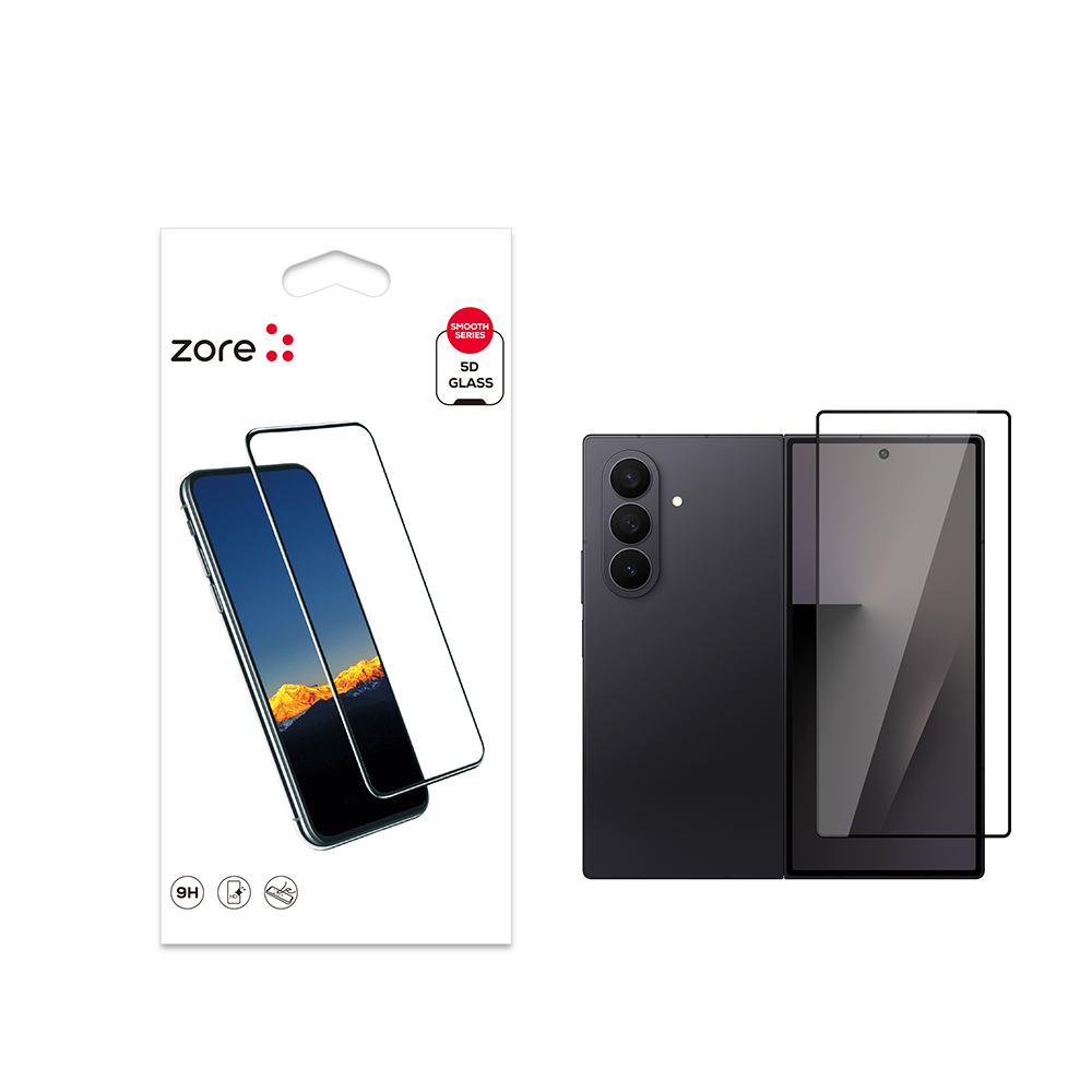 Samsung Galaxy Z Fold 7 Uyumlu Zore Kenarları Kırılmaya Dayanıklı Cam Ekran Koruyucu