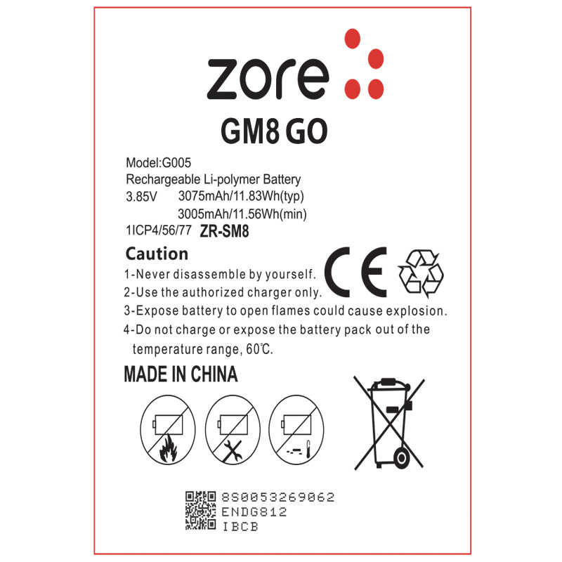 [RNZ-T7818] General Mobile 8 Go Uyumlu Zore Quality Batarya