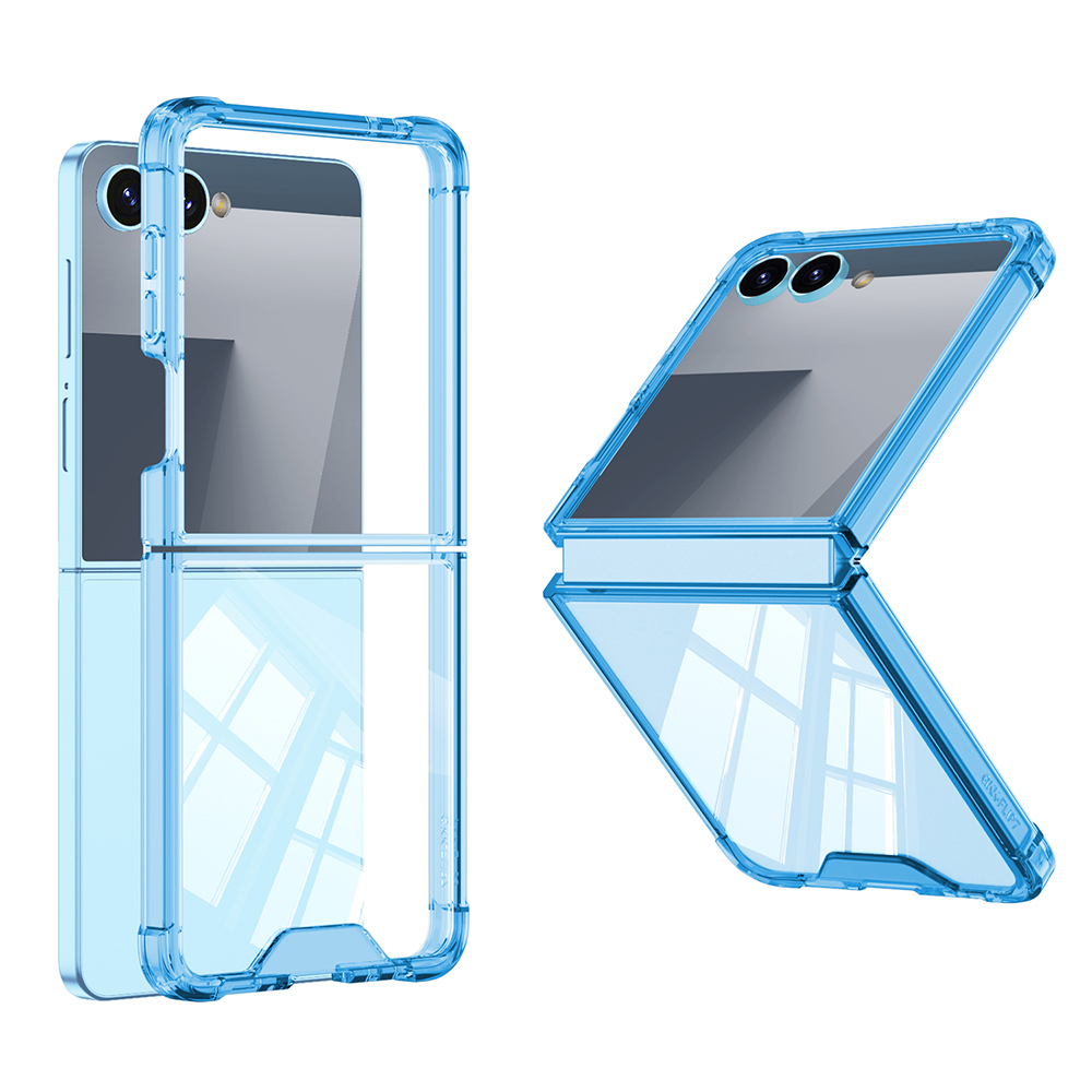 Samsung Galaxy Z Flip Uyumlu 7 Kılıf Zore Full Camlı Kıpta Kapak