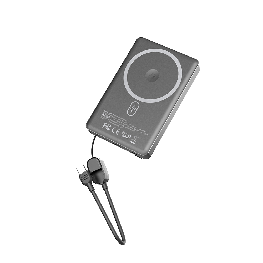 Lenyes PW1005D Standlı Akıllı Saat Kablosuz Şarj Özellikli Wireless Powerbank 20W 10000mAh