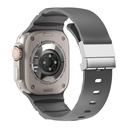 Apple Watch 44mm Uyumlu Zore KRD-145 Metal Tokalı Silikon Kordon