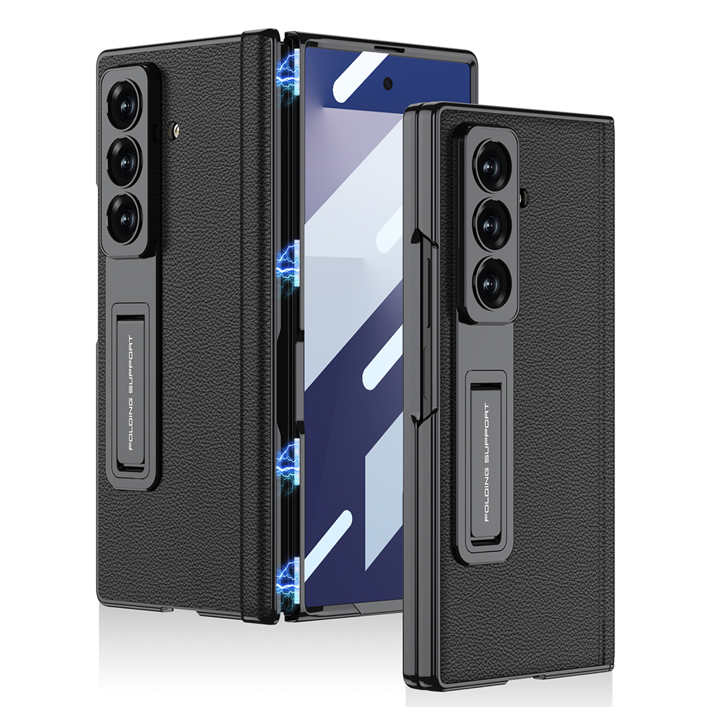 ​Samsung Galaxy Z Fold 7 Uyumlu Kılıf Deri Standlı Zore Kıpta Premium Kılıf