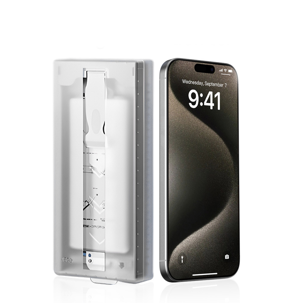 Apple iPhone 13 Uyumlu Zore 3D Oliv HD Temperli Cam Ekran Koruyucu + Kolay Uygulama Aparatı