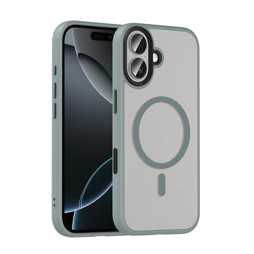 Apple iPhone 17 Uyumlu Kılıf Mat Arka Yüzey Wireless Şarj Özellikli Zore Flet M-safe Kapak