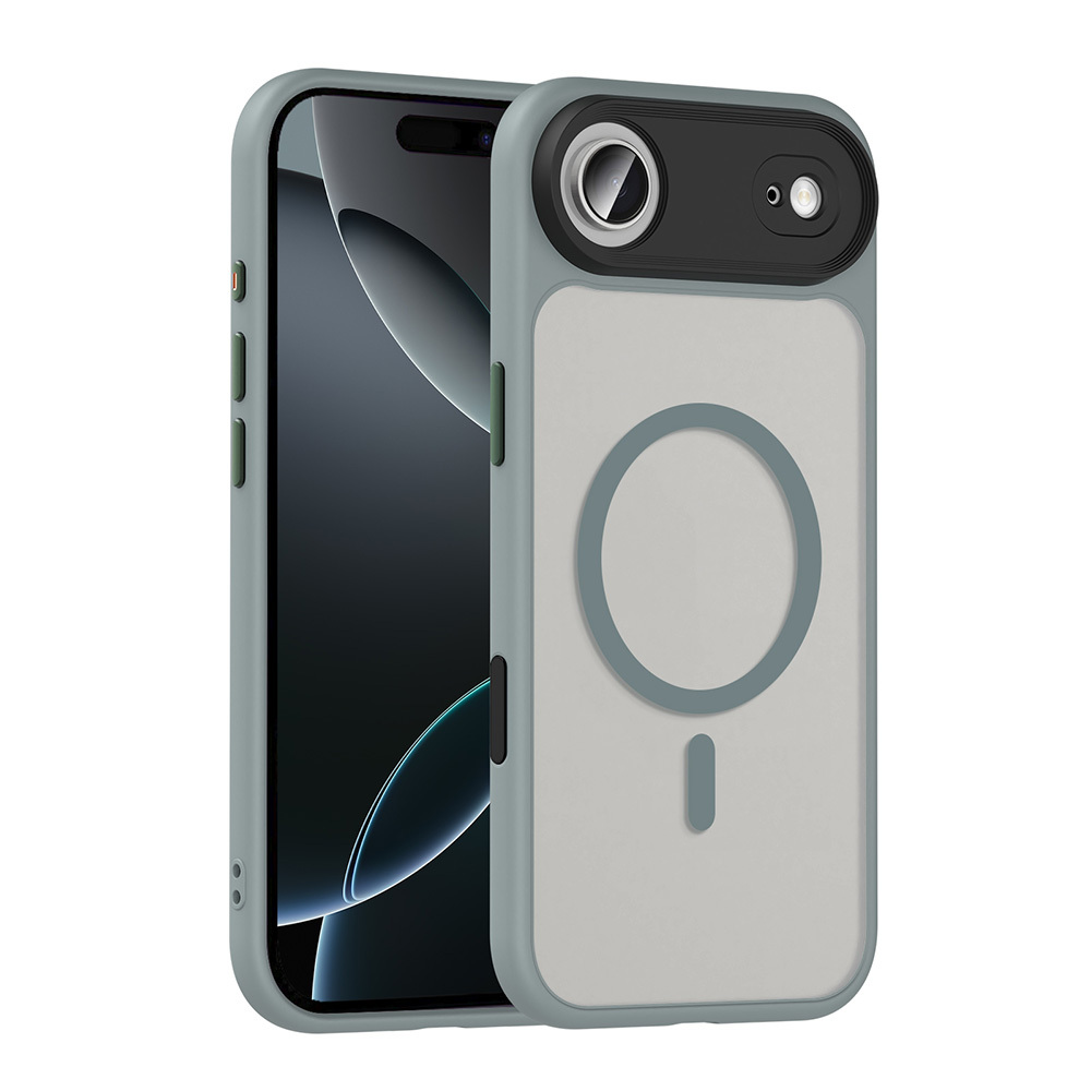 Apple iPhone 17 Air Uyumlu Kılıf Mat Arka Yüzey Wireless Şarj Özellikli Zore Flet M-safe Kapak