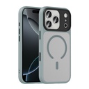 Apple iPhone 17 Pro Uyumlu Kılıf Mat Arka Yüzey Wireless Şarj Özellikli Zore Flet M-safe Kapak